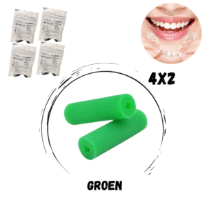 4x2 Orthodontische Chewies - Groen